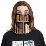 Books Bookshelves Office Fantasy Background Artwork Book Cover Apothecary Book Nook Literature Libra Face Covering Bandana (Two Sides)
