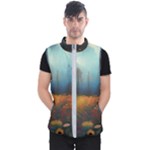 Wildflowers Field Outdoors Clouds Trees Cover Art Storm Mysterious Dream Landscape Men s Puffer Vest