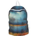 Wildflowers Field Outdoors Clouds Trees Cover Art Storm Mysterious Dream Landscape Foldable Lightweight Backpack
