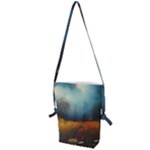 Wildflowers Field Outdoors Clouds Trees Cover Art Storm Mysterious Dream Landscape Folding Shoulder Bag