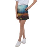 Wildflowers Field Outdoors Clouds Trees Cover Art Storm Mysterious Dream Landscape Kids  Tennis Skirt