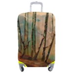 Woodland Woods Forest Trees Nature Outdoors Mist Moon Background Artwork Book Luggage Cover (Medium)