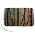 Woodland Woods Forest Trees Nature Outdoors Mist Moon Background Artwork Book Pen Storage Case (M)