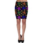 Pattern Repetition Snail Blue Bodycon Skirt