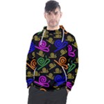 Pattern Repetition Snail Blue Men s Pullover Hoodie