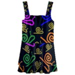 Pattern Repetition Snail Blue Kids  Layered Skirt Swimsuit