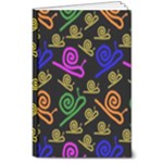 Pattern Repetition Snail Blue 8  x 10  Hardcover Notebook