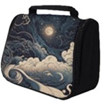 Starry Sky Moon Space Cosmic Galaxy Nature Art Clouds Art Nouveau Abstract Full Print Travel Pouch (Big)