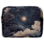 Starry Sky Moon Space Cosmic Galaxy Nature Art Clouds Art Nouveau Abstract Make Up Pouch (Large)