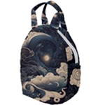 Starry Sky Moon Space Cosmic Galaxy Nature Art Clouds Art Nouveau Abstract Travel Backpack