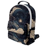 Starry Sky Moon Space Cosmic Galaxy Nature Art Clouds Art Nouveau Abstract Flap Pocket Backpack (Small)