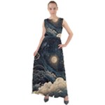Starry Sky Moon Space Cosmic Galaxy Nature Art Clouds Art Nouveau Abstract Chiffon Mesh Boho Maxi Dress