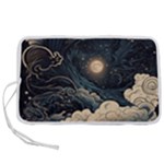 Starry Sky Moon Space Cosmic Galaxy Nature Art Clouds Art Nouveau Abstract Pen Storage Case (L)