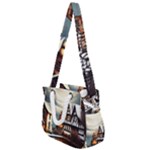 Village Reflections Snow Sky Dramatic Town House Cottages Pond Lake City Rope Handles Shoulder Strap Bag