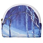Landscape Outdoors Greeting Card Snow Forest Woods Nature Path Trail Santa s Village Horseshoe Style Canvas Pouch