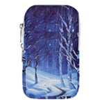 Landscape Outdoors Greeting Card Snow Forest Woods Nature Path Trail Santa s Village Waist Pouch (Large)