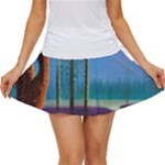 Artwork Outdoors Night Trees Setting Scene Forest Woods Light Moonlight Nature Women s Skort