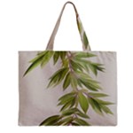 Watercolor Leaves Branch Nature Plant Growing Still Life Botanical Study Zipper Mini Tote Bag