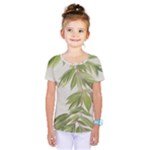 Watercolor Leaves Branch Nature Plant Growing Still Life Botanical Study Kids  One Piece T-Shirt