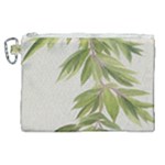 Watercolor Leaves Branch Nature Plant Growing Still Life Botanical Study Canvas Cosmetic Bag (XL)