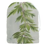 Watercolor Leaves Branch Nature Plant Growing Still Life Botanical Study Drawstring Pouch (3XL)
