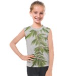 Watercolor Leaves Branch Nature Plant Growing Still Life Botanical Study Kids  Mesh Tank Top
