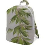 Watercolor Leaves Branch Nature Plant Growing Still Life Botanical Study Zip Up Backpack