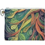 Outdoors Night Setting Scene Forest Woods Light Moonlight Nature Wilderness Leaves Branches Abstract Canvas Cosmetic Bag (XXXL)