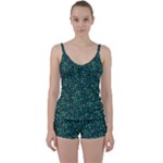 Squares cubism geometric background Tie Front Two Piece Tankini