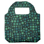 Squares cubism geometric background Premium Foldable Grocery Recycle Bag