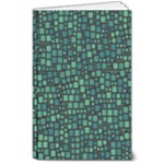 Squares cubism geometric background 8  x 10  Softcover Notebook