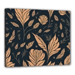 Background Pattern Leaves Texture Canvas 24  x 20  (Stretched)