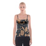 Background Pattern Leaves Texture Spaghetti Strap Top