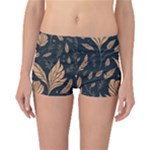 Background Pattern Leaves Texture Reversible Boyleg Bikini Bottoms