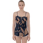Background Pattern Leaves Texture Babydoll Tankini Top