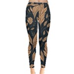 Background Pattern Leaves Texture Inside Out Leggings