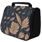 Background Pattern Leaves Texture Full Print Travel Pouch (Big)