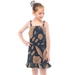 Background Pattern Leaves Texture Kids  Overall Dress