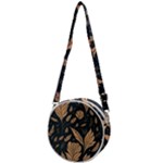 Background Pattern Leaves Texture Crossbody Circle Bag