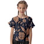 Background Pattern Leaves Texture Kids  Cut Out Flutter Sleeves
