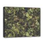 Green Camouflage Military Army Pattern Canvas 14  x 11  (Stretched)