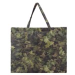 Green Camouflage Military Army Pattern Zipper Large Tote Bag
