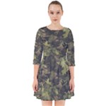 Green Camouflage Military Army Pattern Smock Dress