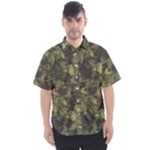 Green Camouflage Military Army Pattern Men s Short Sleeve Shirt