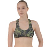 Green Camouflage Military Army Pattern Criss Cross Racerback Sports Bra