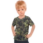 Green Camouflage Military Army Pattern Kids  Sports T-Shirt