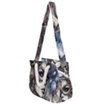 Woman in Space Rope Handles Shoulder Strap Bag