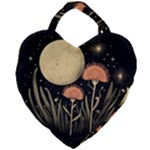 Flowers Space Giant Heart Shaped Tote