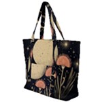 Flowers Space Zip Up Canvas Bag