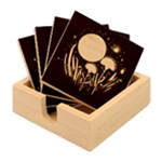 Flowers Space Bamboo Coaster Set